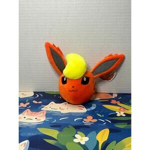 Pokemon Flareon Head Plush Pouch Keycahin